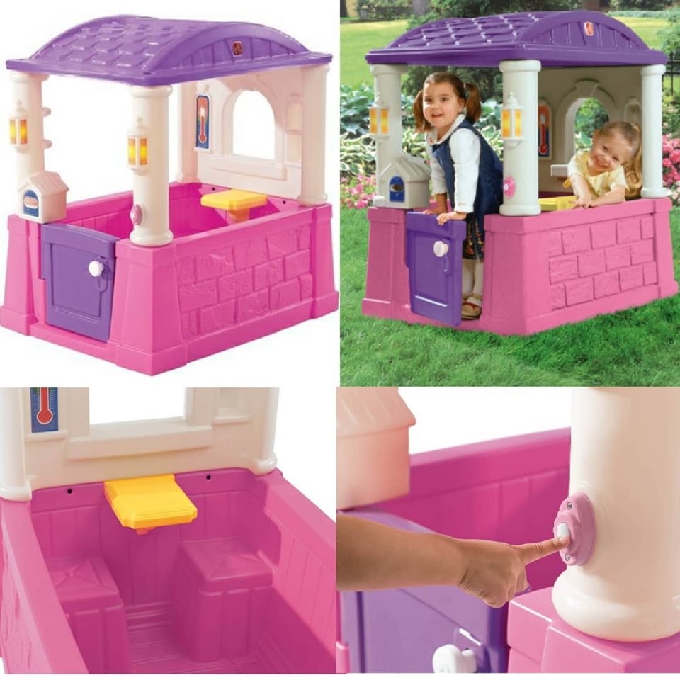 พร้อมส่ง ! บ้านเด็กสีชมพู ม่วง สีสันสดใส Step2 Four Seasons Pink and Purple Playhouse for Toddlers ราคา 8,500 บาท