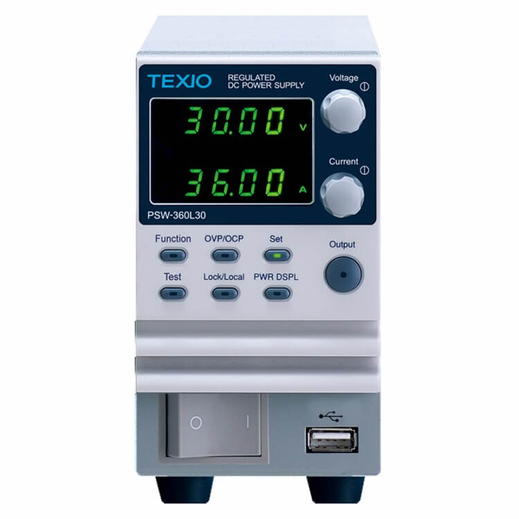 Texio รุ่น PSW-360L30 เครื่องจ่ายไฟกระแสตรง,Wide range DC regulated power supply(switching method),(360Watt/0～30V/0～36A)