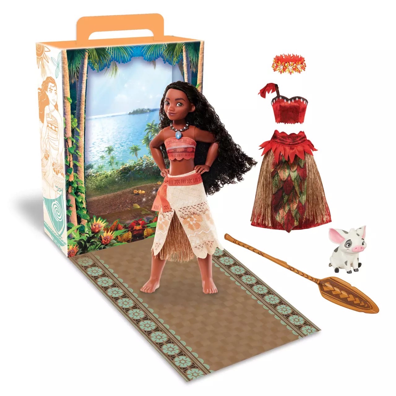 นำเข้า 🇺🇸 เซ็ทตุ๊กตาโมอาน่าและกิจกรรมระบายสีMoana Disney Story Doll - Moana 11" , ราคา 1,590 บาท