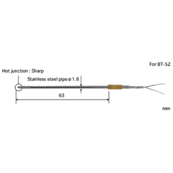 Anritsu รหัส BTN-52K เข็มสำรองสำหรับโพรบวัดอุณหภูมิ,Spare needle for the BT-52,temp.range-200°C～300°C(5pieces/1set)