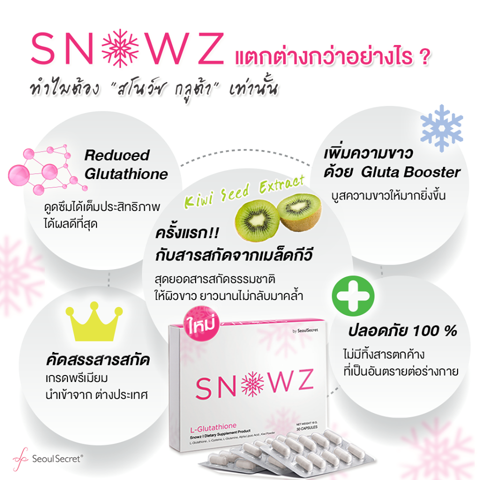 สโนวซ์ กลูต้า (Snowz Gluta by Seoul Secret)
