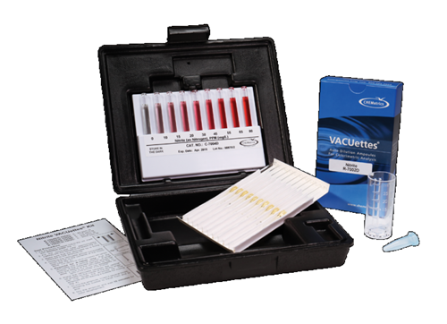 CHEMets รหัสสินค้าK-7004Dชุดทดสอบคุณภาพน้ำค่าไนไทรต์,Nitrate Test Kit Visual Kit,Meas.range:0～80ppm
