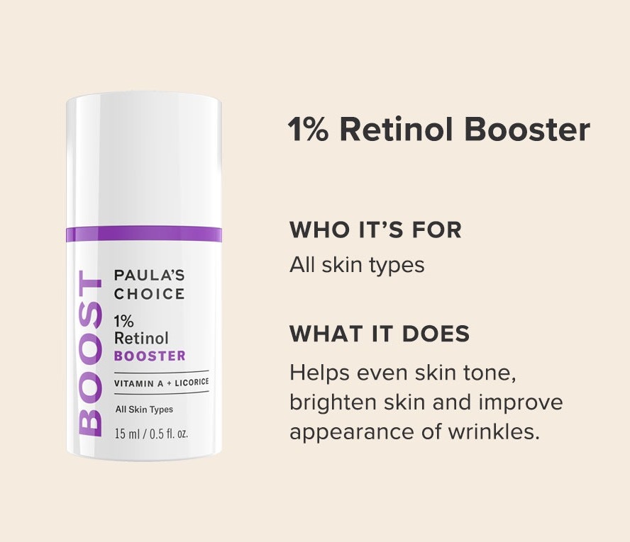 PAULA'S CHOICE :: 1% Retinol Booster เรตินอลเข้มข้น สูตรเนื้อน้ำ ช่วยกระชับผิวหย่อนคล้อย ลดเลือนริ้วรอย กระตุ้นสร้างคอลลาเจน