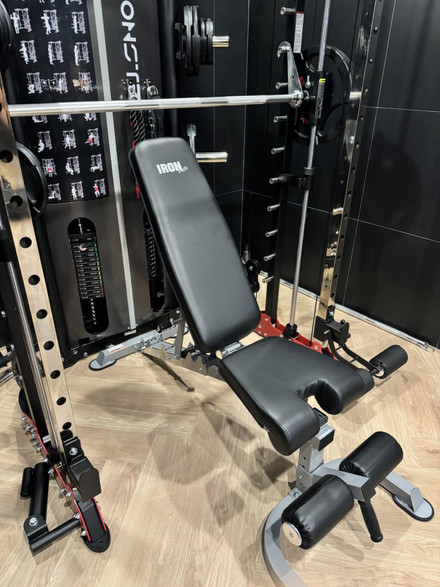 Set Promotion สมิทแมชชีน มอนสเตอร์ฟอส G11 (New Design) , Smith Machine Monster Force G11 + ม้านั่ง Iron 202 Commercial