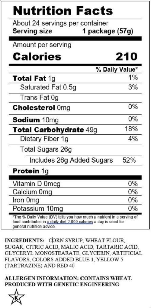 ขนม Sour Punch Straws, Rainbow Fruit Flavors 2oz ซองละ 99 บาท