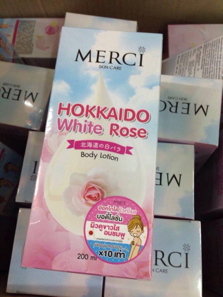 โลชั่นเมอร์ซี่ Merci Hokkaido White Rose Body Lotion