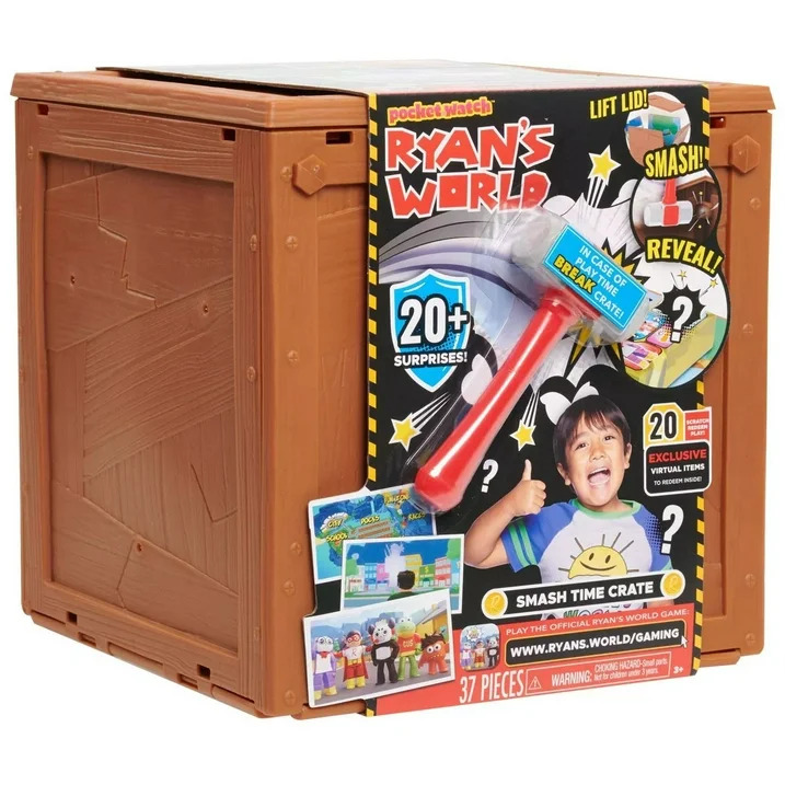 นำเข้า USA Ryan's World Smash Time Crate ด้วย 20 รหัสเสมือนจริงของเล่นเด็กสําหรับเด็กอายุ 3 ปีขึ้นไปราคา 2,790 บาท