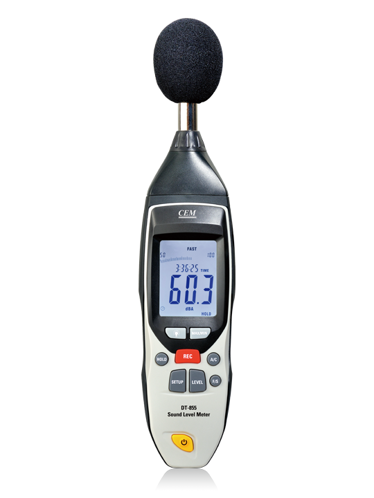 CEM รุ่น DT-855 เครื่องวัดเสียงแบบบันทึกค่าได้/Sound Level Meter (30dB~130dB, ±1.4dB)