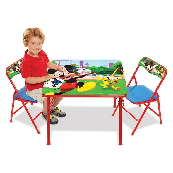 ชุดโต๊ะเขียนหนังสือและเก้าอี้ 3 ชิ้นลายมิกกี้เมาส์ Mickey mouse 3 Piece Table and Chair Set