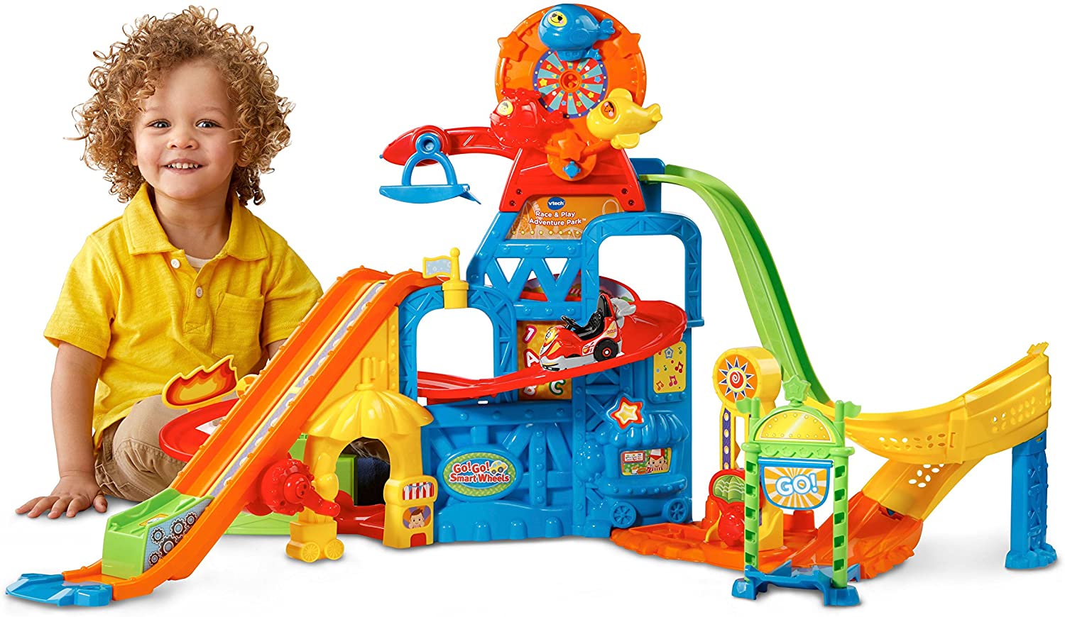 ￼ลิขสิทธิ์แท้ นำเข้า🇺🇸 Vtech Go Go ! Smart Wheels Race & Play Adventure Park ราคา 2,990 บาท
