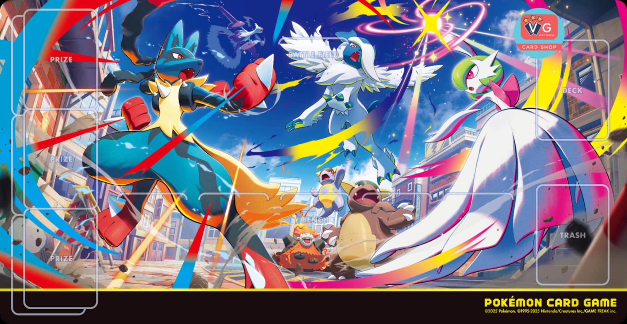 ส่ง12กย. Playmat Mega Battle Pokemon สนาม แผ่นรองเล่น โปเกมอน