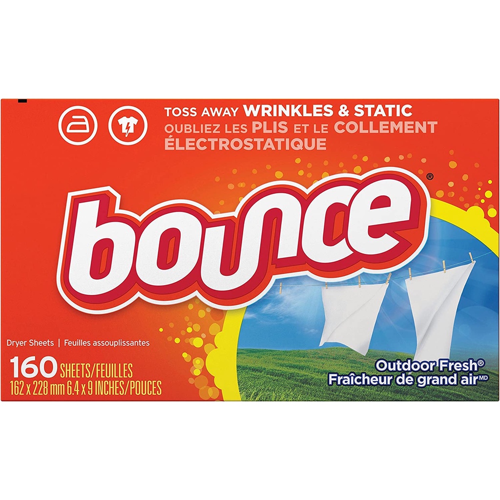 แผ่นหอมปรับผ้านุ่ม ใส่ในเครื่องอบผ้า 160 แผ่น Bounce dryer sheets