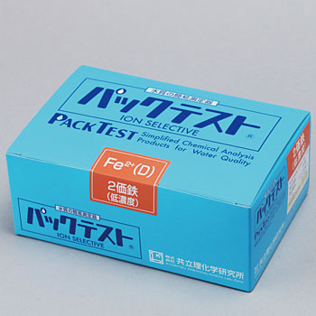 Kyoritsu รหัสสินค้า WAK-Fe2+(D) ชุดทดสอบคุณภาพน้ำ,Packtest for Iron(Divalent),meas.range:0.1～2.5mg/L,(Quantity 50pcs./box)