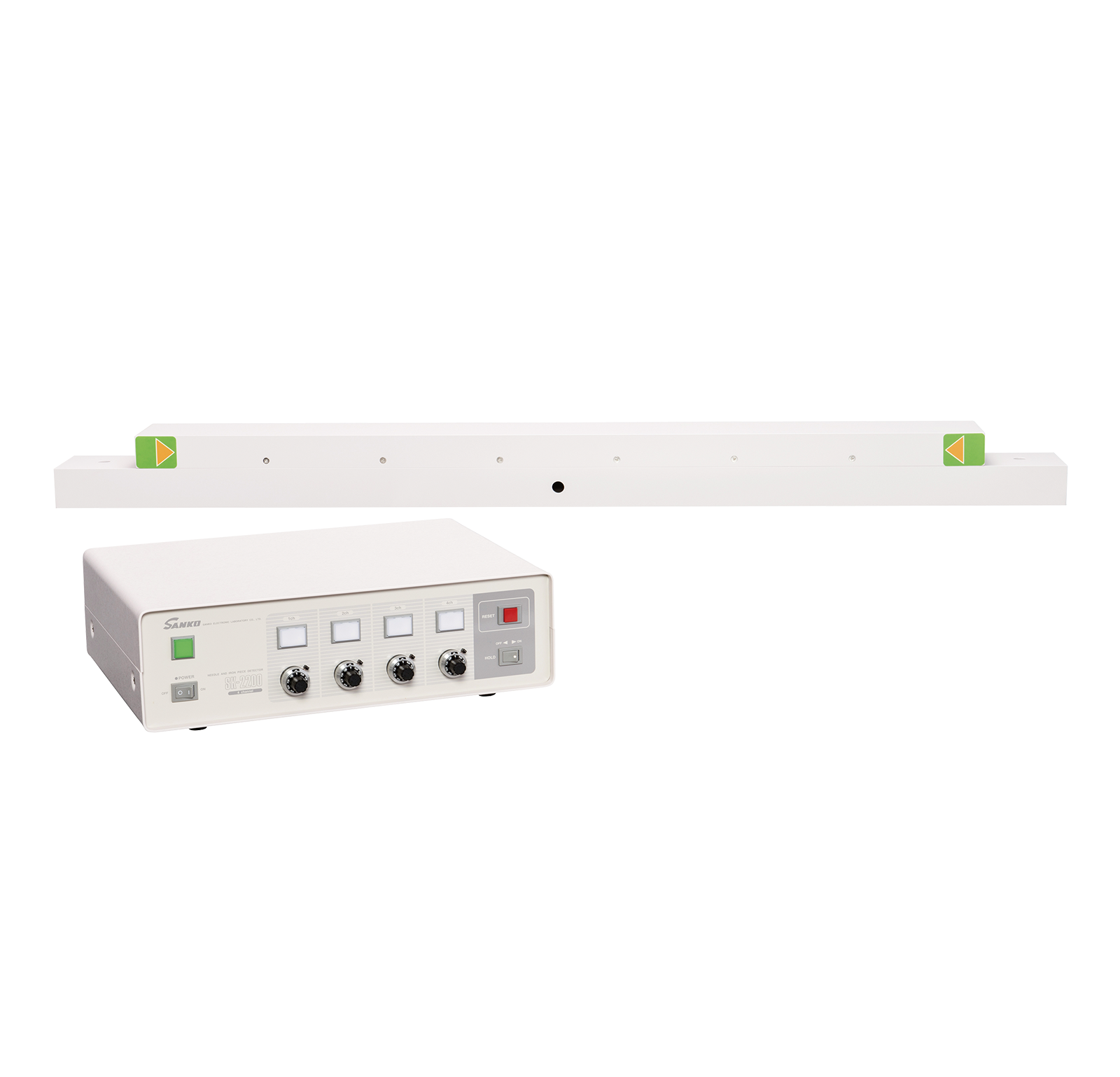 Sanko รุ่น SK-2200 เครื่องวัดตรวจจับโลหะและสิ่งแปลกปลอมแบบอ่านค่าแบบมิเตอร์แบบยาว,Needle and Iron Piece Detector Metal Detector L=2.0m,ch(60～2000 mm)