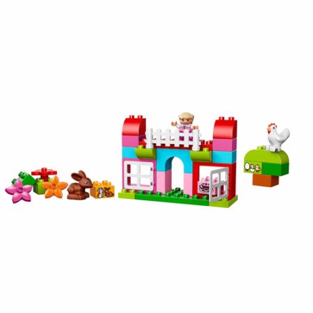ชุดตัวต่อเลโก้ ดูโปร ยอดฮิต LEGO DUPLO All-in-One-Pink-Box-of-Fun Building Set