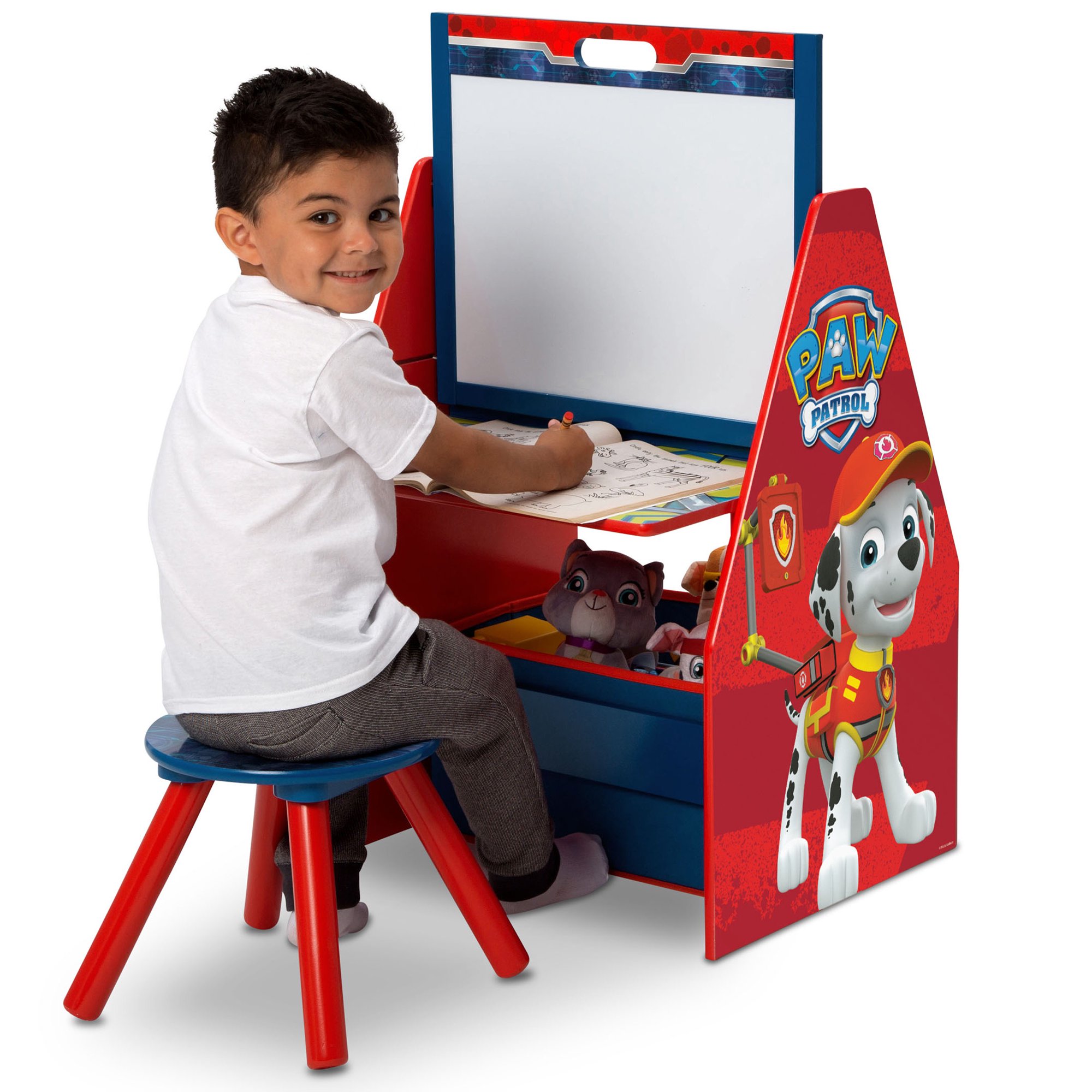 โต๊ะทำการบ้าน ชั้นวาง 3 in 1 ลาย พาวแพทโทรล Nick Jr. PAW Patrol Deluxe Kids Art Table, Easel, Desk, Stool & Toy Organizer by Delta Children ราคา 3,590 บาท