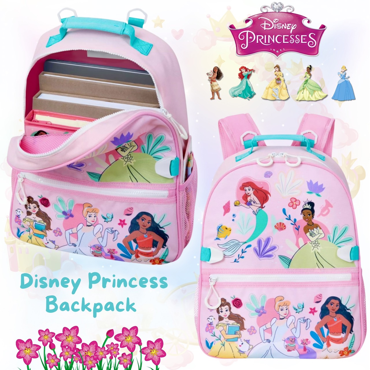 กระเป๋าเป้เจ้าหญิงดิสนีย์ นำเข้า🇺🇸 Disney Store Official Disney Princess Toddler Backpack for School - ราคา 1390 บาท ✨