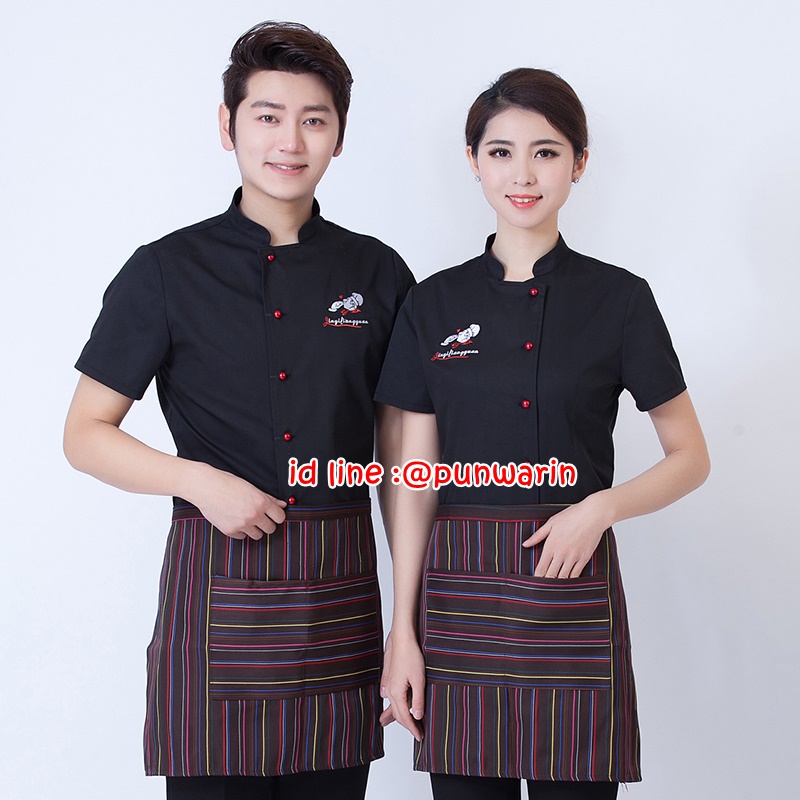 เสื้อพนักงานต้อนรับ เสื้อพนักงานโรงแรม เสื้อฟอร์มพนักงาน ชุดฟอร์มพนักงาน ดำ แดง L-3XL F6011026 ตัว