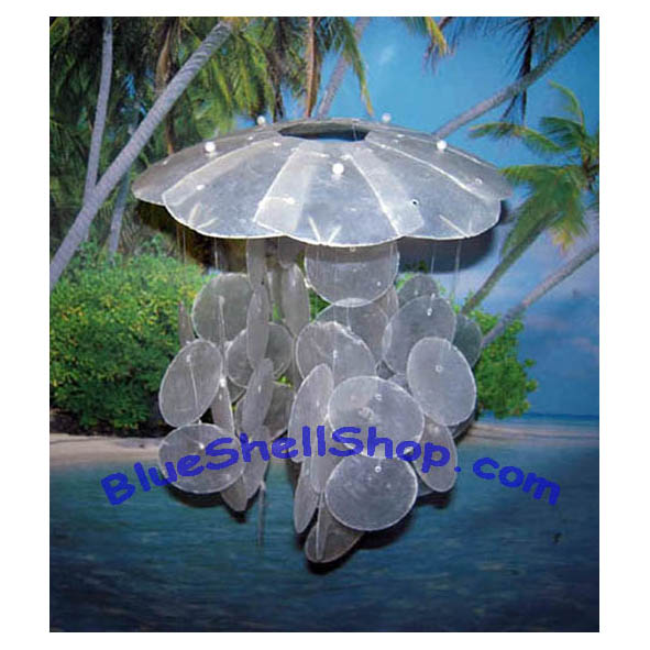 โมบายหอยกระดิ่งลมขาวเล็ก