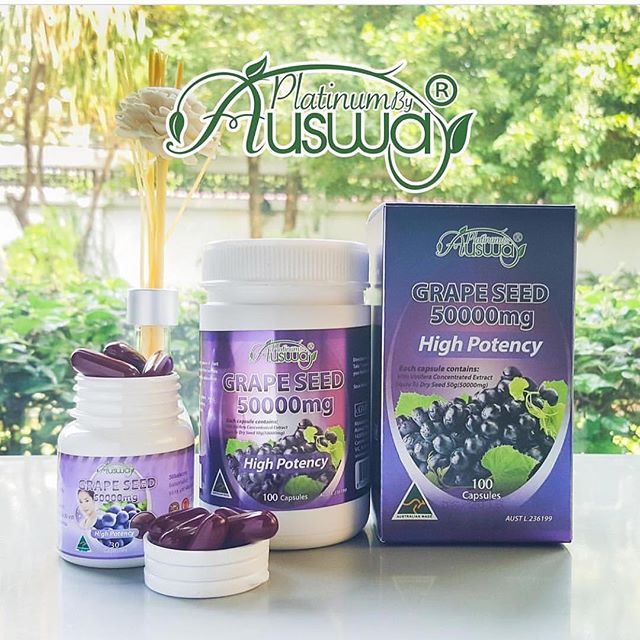 ออสเวย์ เมล็ดองุ่นเข้มข้นสุด (Ausway grape seed 50000 mg) เพื่อผิวขาวใส