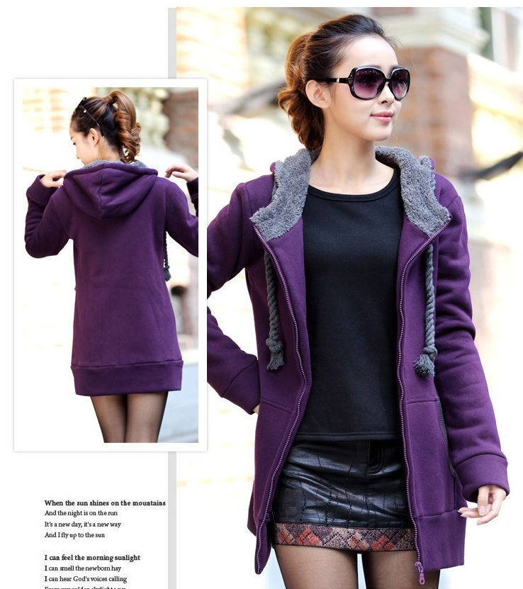 CW5705010 เสื้อกันหนาวเกาหลี มีฮูด ซิปหน้า อบอุ่นมาก (พร้อมส่ง) CW5705010 ตัว