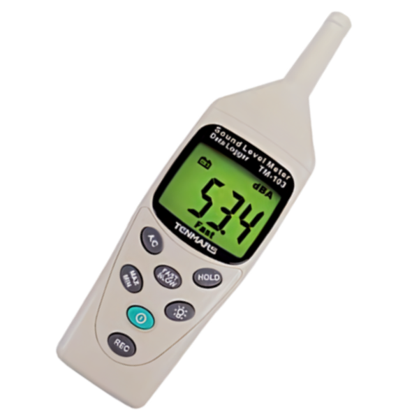 Tenmars รุ่นTM-103 เครื่องวัดและบันทึกค่าความดังเสียง ,Digital sound level meter,IEC61672-1 class2,freq.range:31.5Hz~8KHz