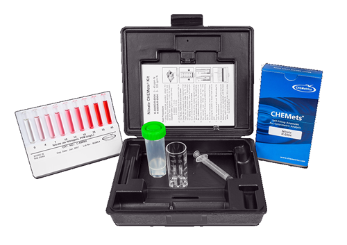 CHEMets รหัสสินค้าK-6909Dชุดทดสอบคุณภาพน้ำค่าไนไทรต์,Nitrate Test Kit Visual Kit,Meas.range:0～45ppm