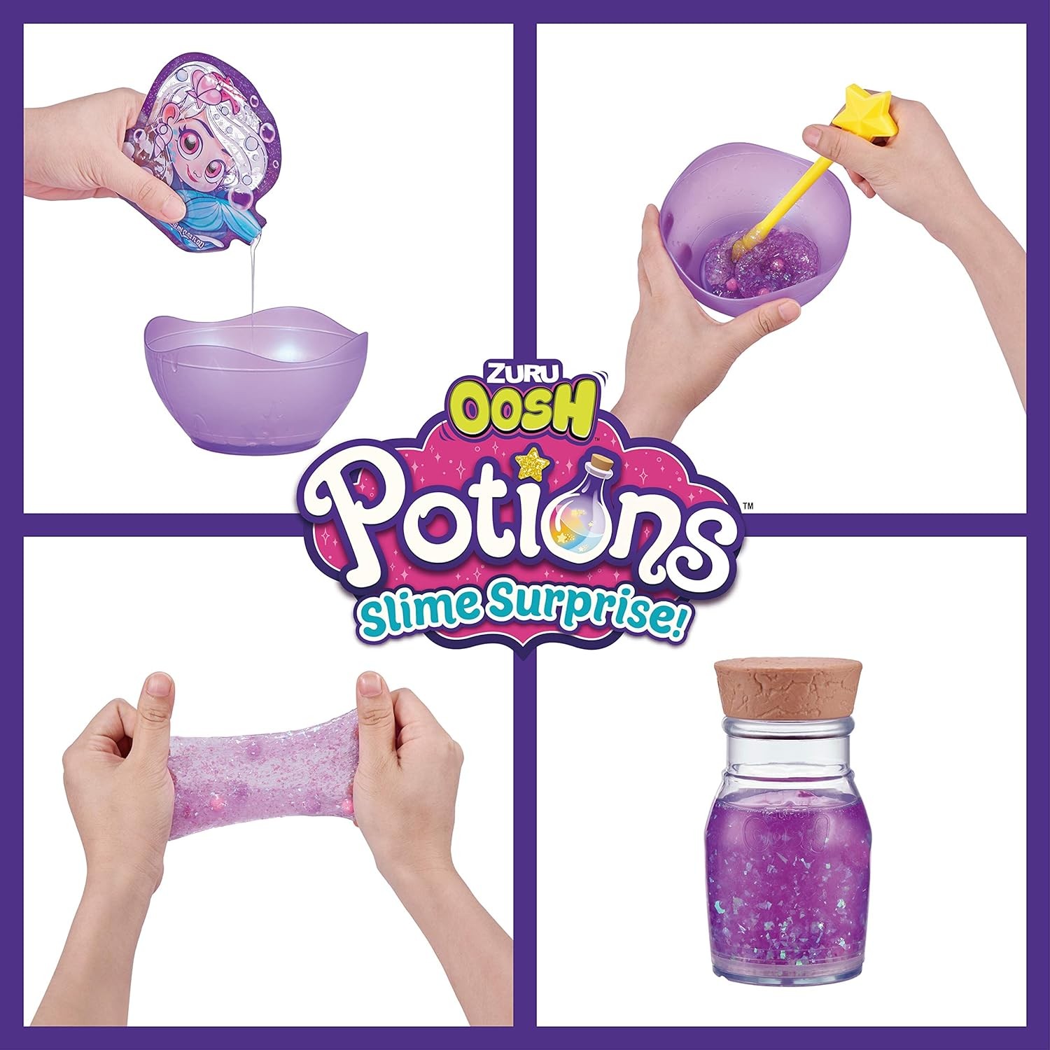 สไลม์เวทย์มนตร์Oosh Potions Slime Surprise (Purple) by ZURU DIY Slime Kit with Sparkles ราคา 950 บาท