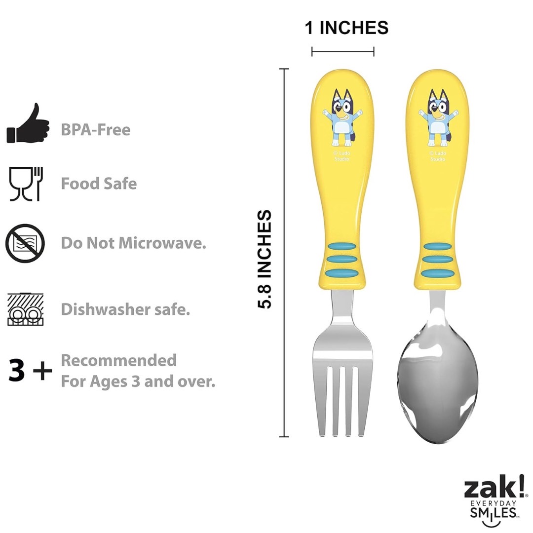 นำเข้า 🇺🇸 🍽สนุกทุกมื้อกับเซตอาหารสุดน่ารัก zak! Bluey - 5-Piece Dinnerware Set ทนทาน ปลอดภัย เหมาะสำหรับเด็กวัย 3 ปีขึ้นไป ราคา 1,950 บาท