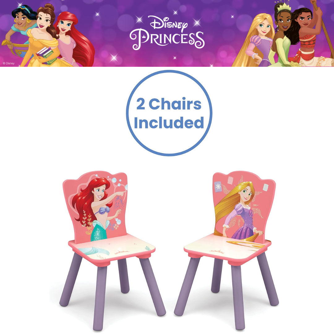 นำเข้า 🇺🇸 ชุดโต๊ะและเก้าอี้เด็ก Delta Children Kids Table and Chair Set with Storage ลาย Disney Princess ราคา 3,990 บาท