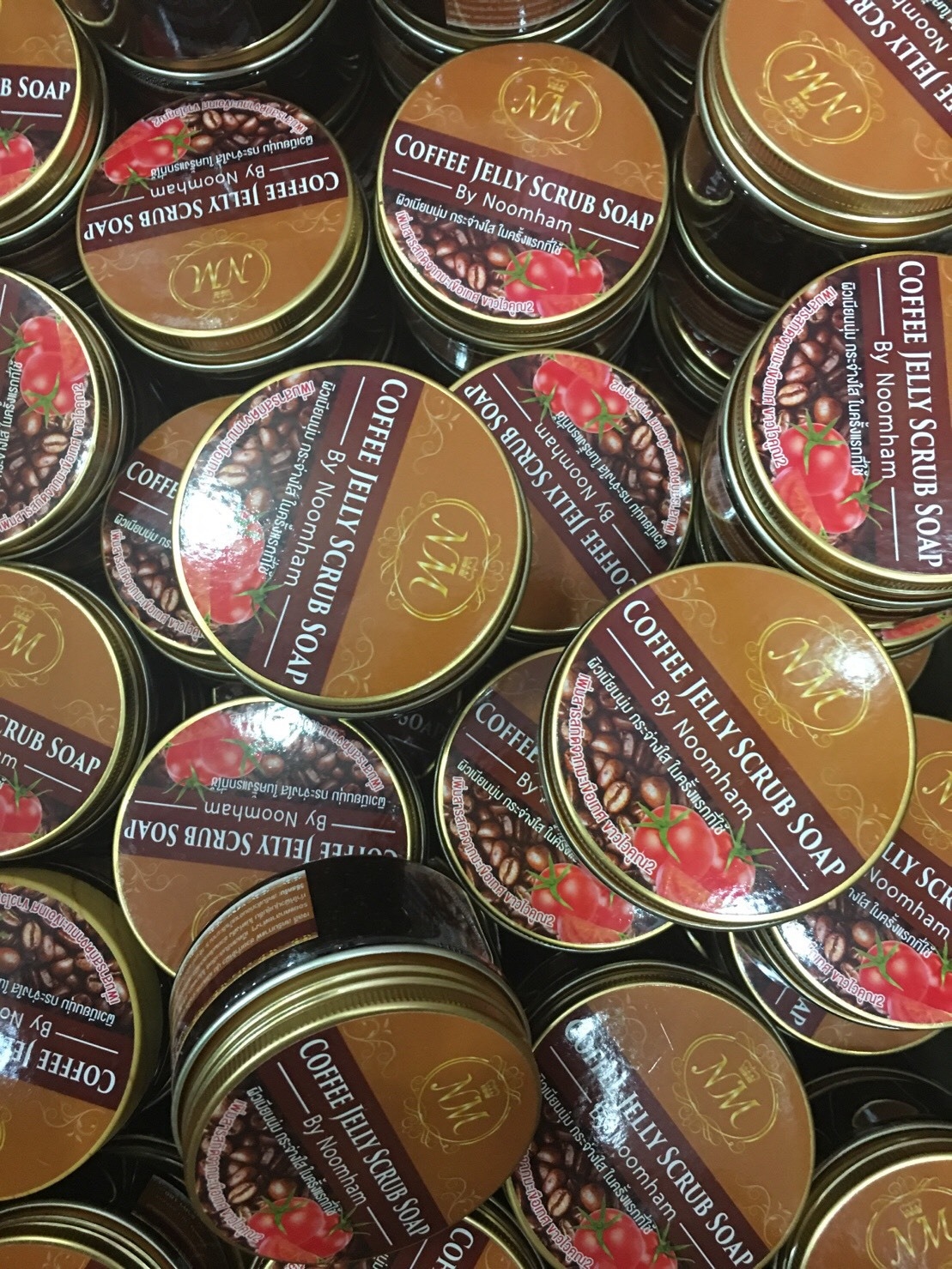 สครับเจลกาแฟ (Coffee Jelly Scrub Soap By Noomham)
