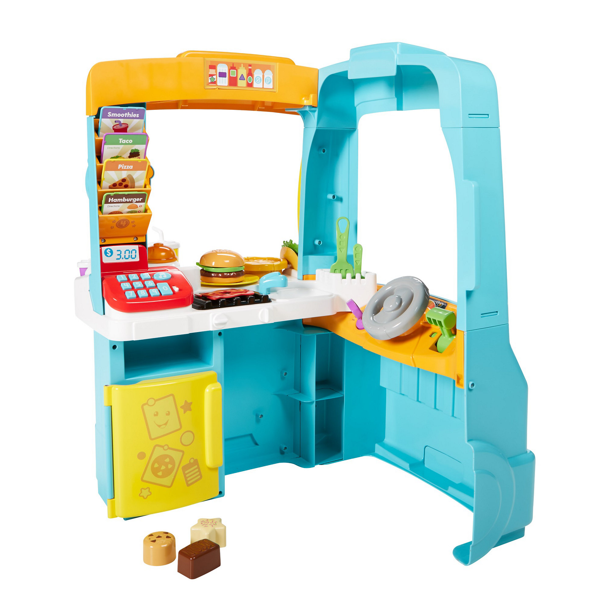 ใหม่ล่าสุด!! รถบรรทุกขายอาหารแสนสนุก Fisher-Price Laugh & Learn Servin' Up Fun Food Truck