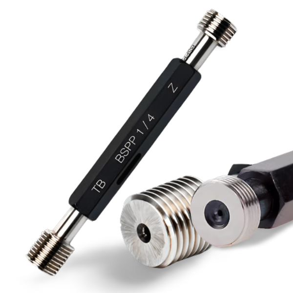 G1/4"-14-BSPPเกจวัดเกลียวตรงในมาตรฐานอังกฤษ,Taperlock Thread Plug Gauge Set,w/handle,BSPP-G1/4x14,Go-NoGo