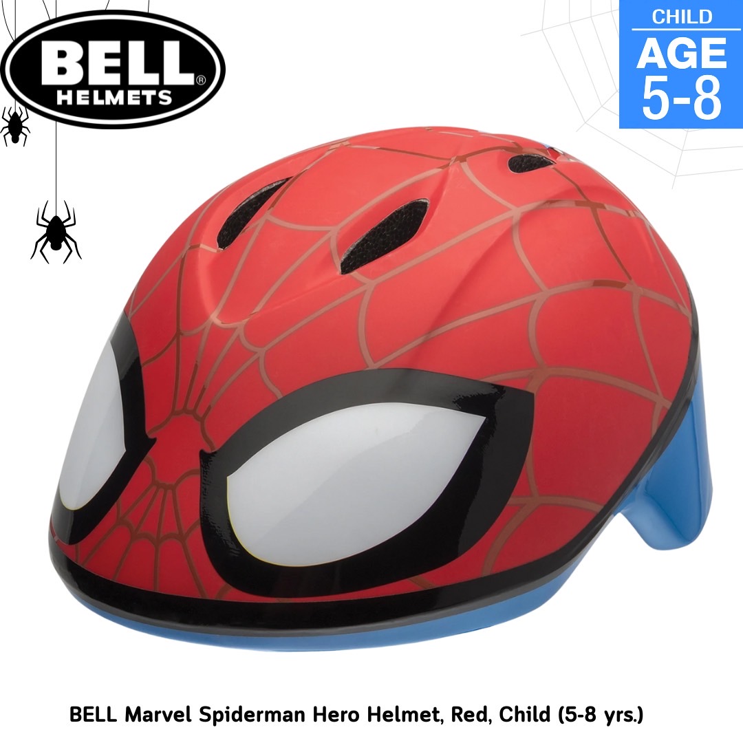 นำเข้า 🇺🇸 ✨หมวกกันน็อคจักรยาน BELL Marvel Spiderman Hero Helmet, Red สำหรับเด็กอายุ 5 ปีขึ้นไป ราคา 1,350 บาท