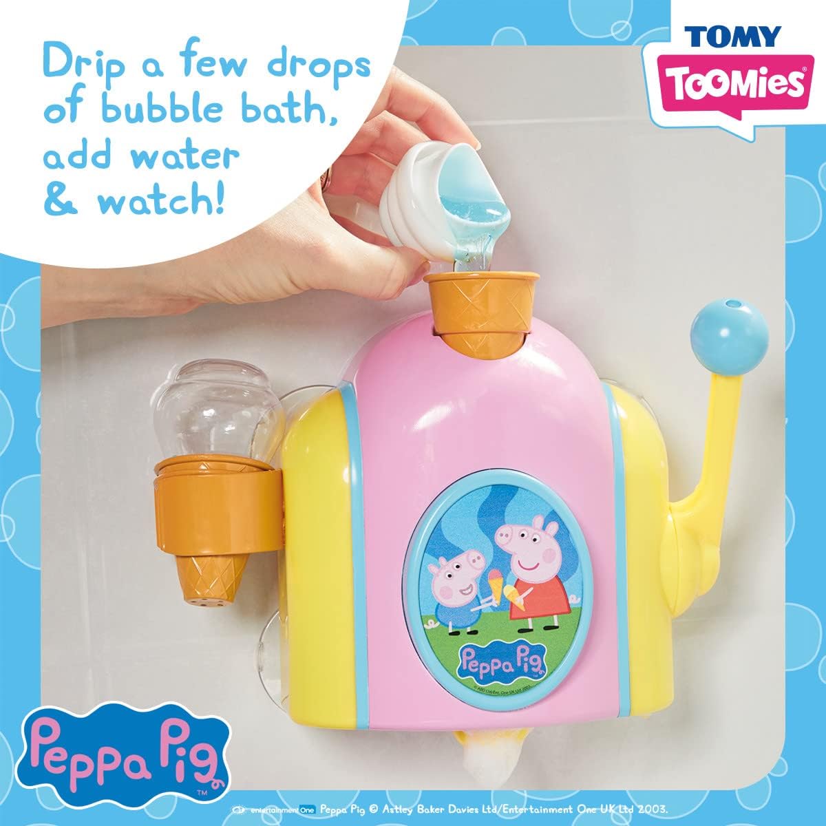 เปปป้าพิกไอศกรีมบับเบิ้ล-ของเล่นในห้องน้ำ Toomies Peppa Pig Bubble Ice Cream Maker Bath Toy 18 months+ ราคา 1,690 บาท