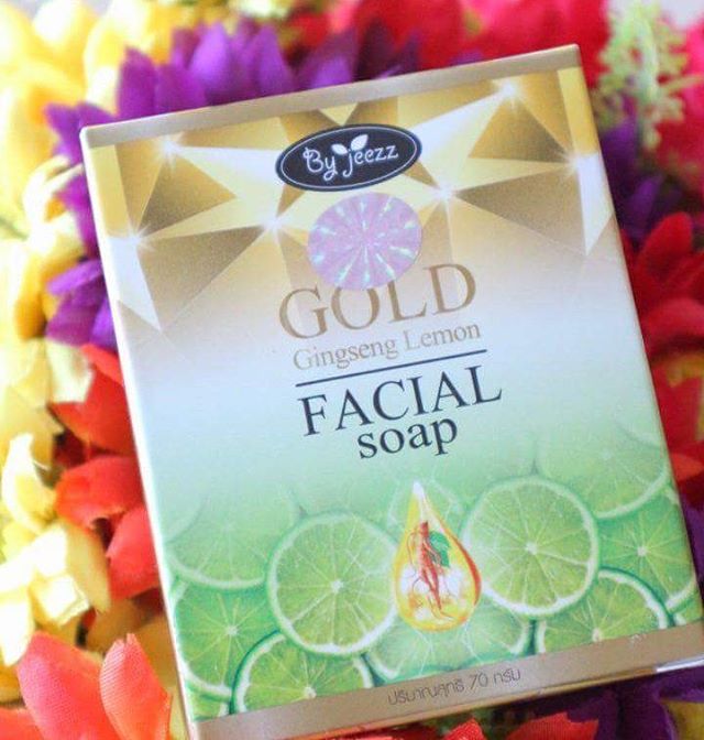 สบู่โสมมะนาวทองคำ (Gold Ginseng Lemon Facial Soap by jeezz)