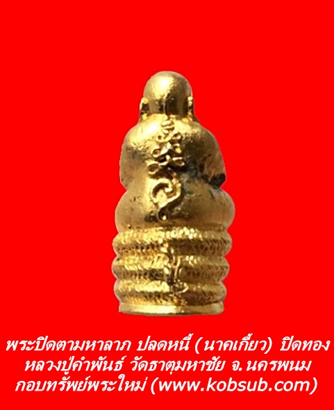 พระปิดตามหาลาภ ปลดหนี้ (นาคเกี้ยว) ปิดทอง หลวงปู่คำพันธ์ วัดธาตุมหาชัย