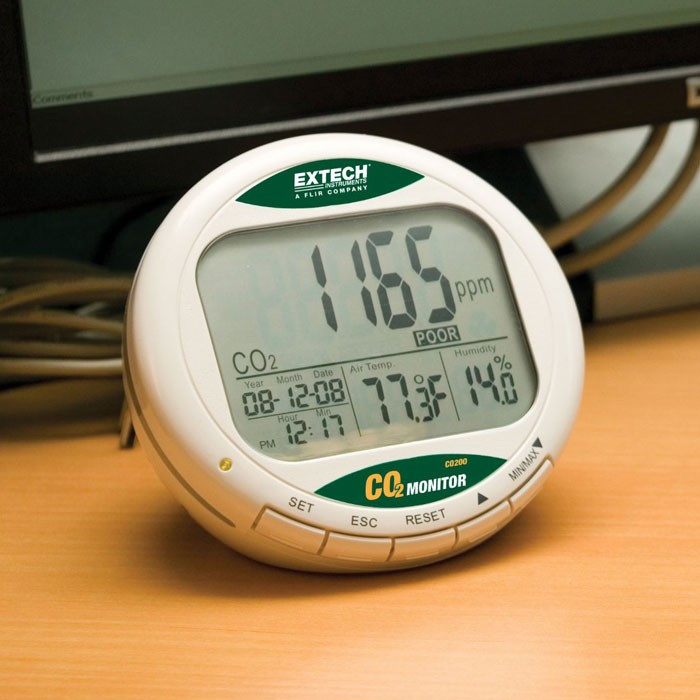 EXTECH Co2 เครืองวัดคาร์บอนไดออกไซด์/Extech CO200: Desktop Indoor Air Quality CO2