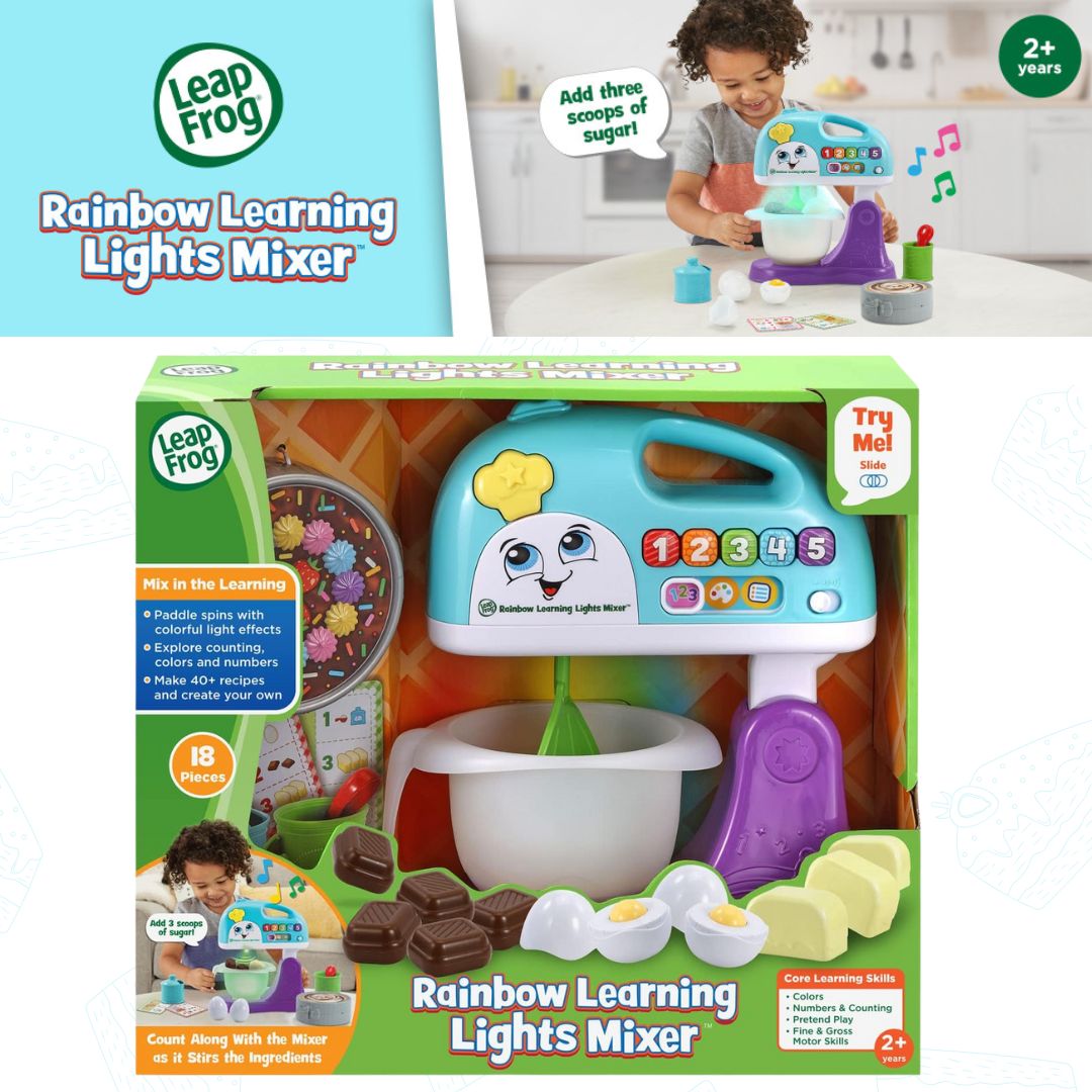 นำเข้า 🇺🇸 ✨ ให้หนูน้อยเป็นเชฟตัวจิ๋ว🧑🍳 LeapFrog Rainbow Learning Lights Mixer ของเล่นที่ให้มากกว่าความสนุก ราคา 4,590 บาท
