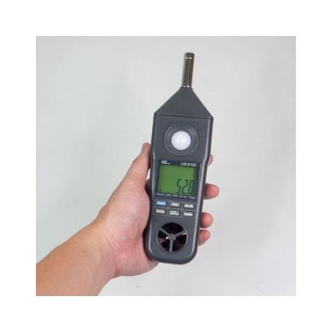 Lutron รหัส LM-8102 เครื่องวัดความเร็วลม,Anemometer Digital(5-1)Anemometer,Temperature,Humidity,Sound Level Meter,Light Thermometer