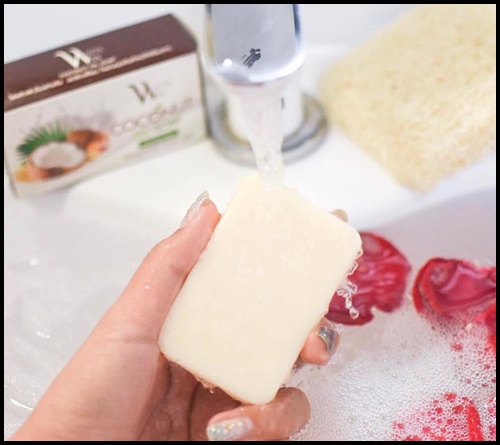 สบู่น้ำมันมะพร้าว ไวท์เวย์ White Way Coconut Oil Soap