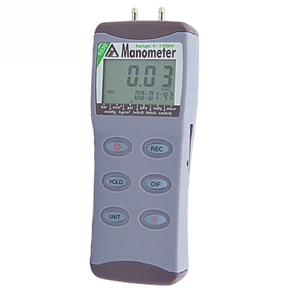 AZ Instrument รุ่น8230เครื่องวัดความดันของลมแบบดิจิตัลPortable Digital Manometer,Meas.range:0～30psi,Max.Presure:60psi.