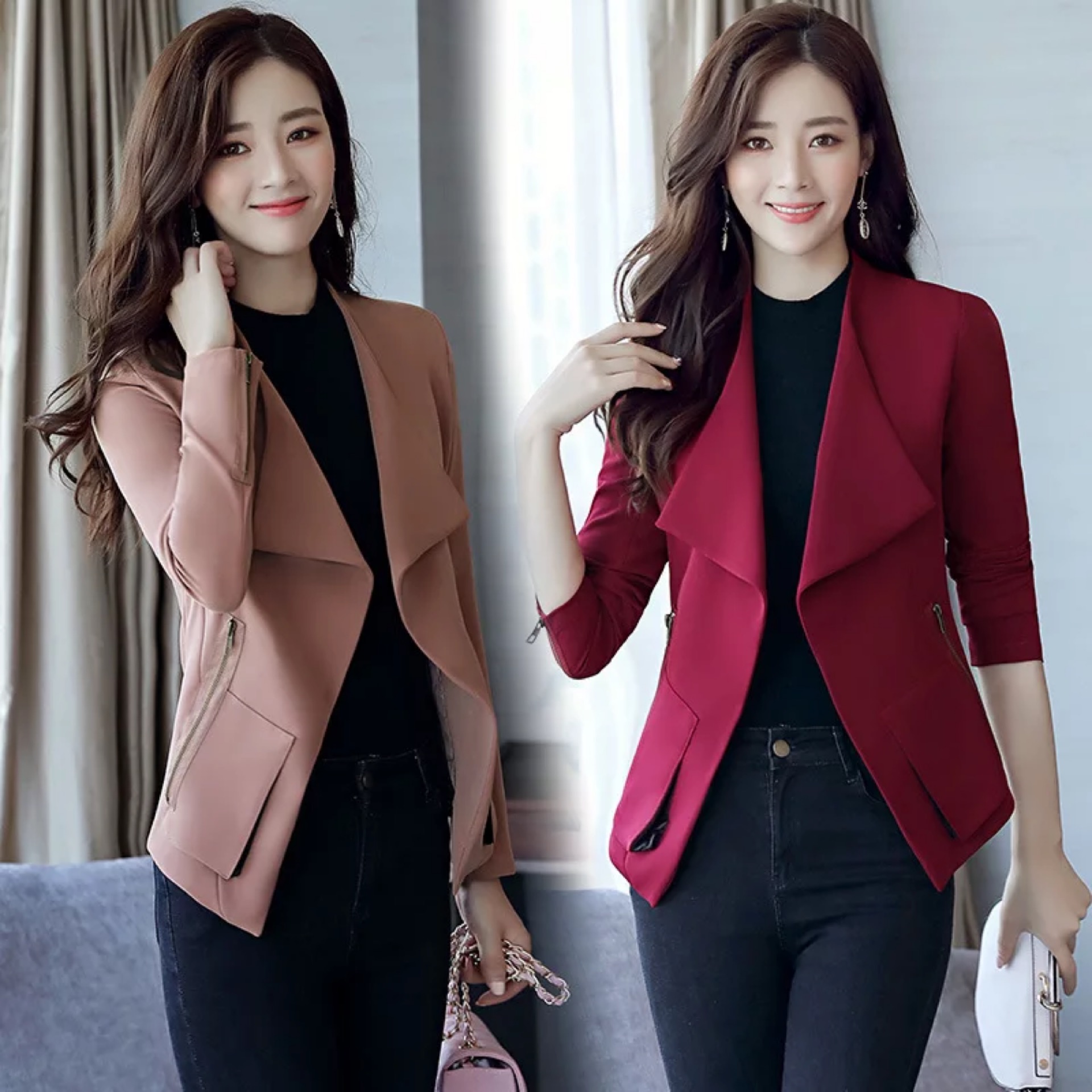 CW6009001 เสื้อแจ็กเก็ตตัวสั้นกัหนาวwindbreaker ฤดูใบไม้ผลิและฤดูใบไม้ร่วง(พรีออเดอร์) CW6009001 ตัว