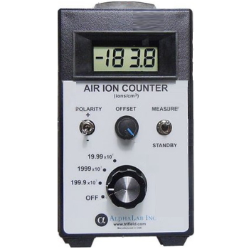 AlphaLab รุ่น IC-1000-W เครื่องวัดปริมาณการปล่อยประจุไอออนบวกและลบ,Air Ion Counter meter of positive and negative ion,Meas.range:100～19,990,000(pcs/cc)