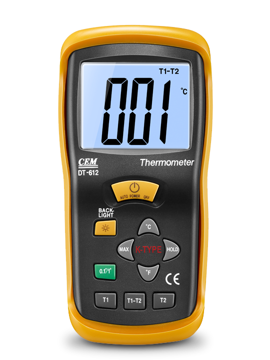 CEM รุ่นDT-610Bเครื่องวัดอุณหภูมิเทอร์โมมิเตอร์แบบ1แชนแนล,Thermocouple #1CH Thermometer,Meas.range:-50～1300ºC(-58～2000ºF)