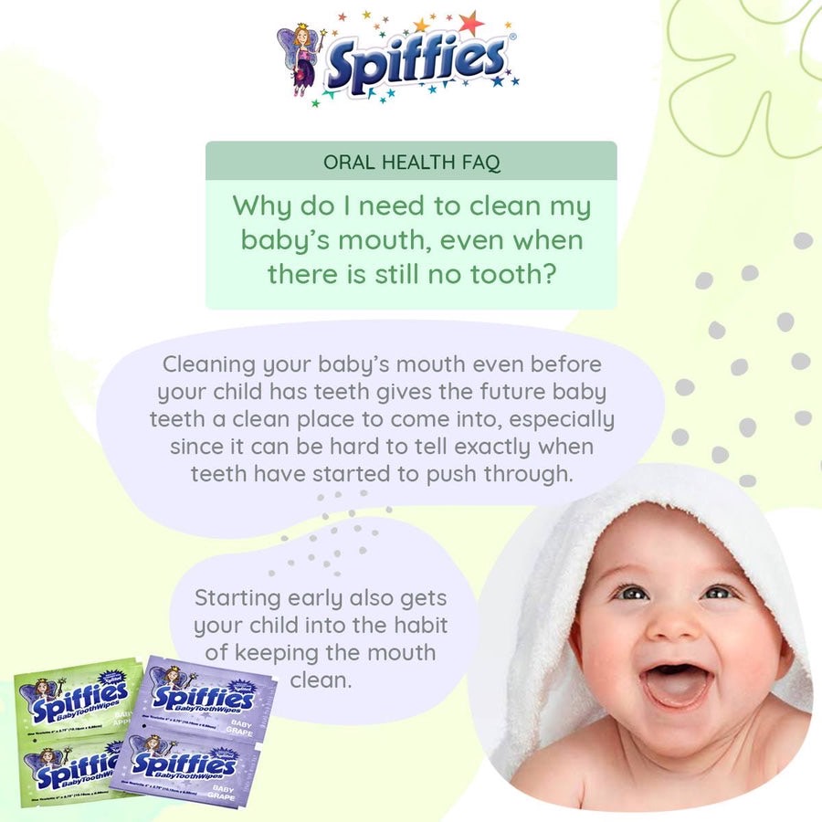 สินค้ายอดฮิตใน🇺🇸 👶Baby Oral Care Tooth Wipes - Gum & Teeth Wipe Tissues - ผ้าเช็ดช่องปากสำหรับเด็ก เช็ดเหงือกและฟัน แบบกระดาษทิชชู่เปียก Brand Spiffies 🧚 ราคา 350 บาท/กล่อง