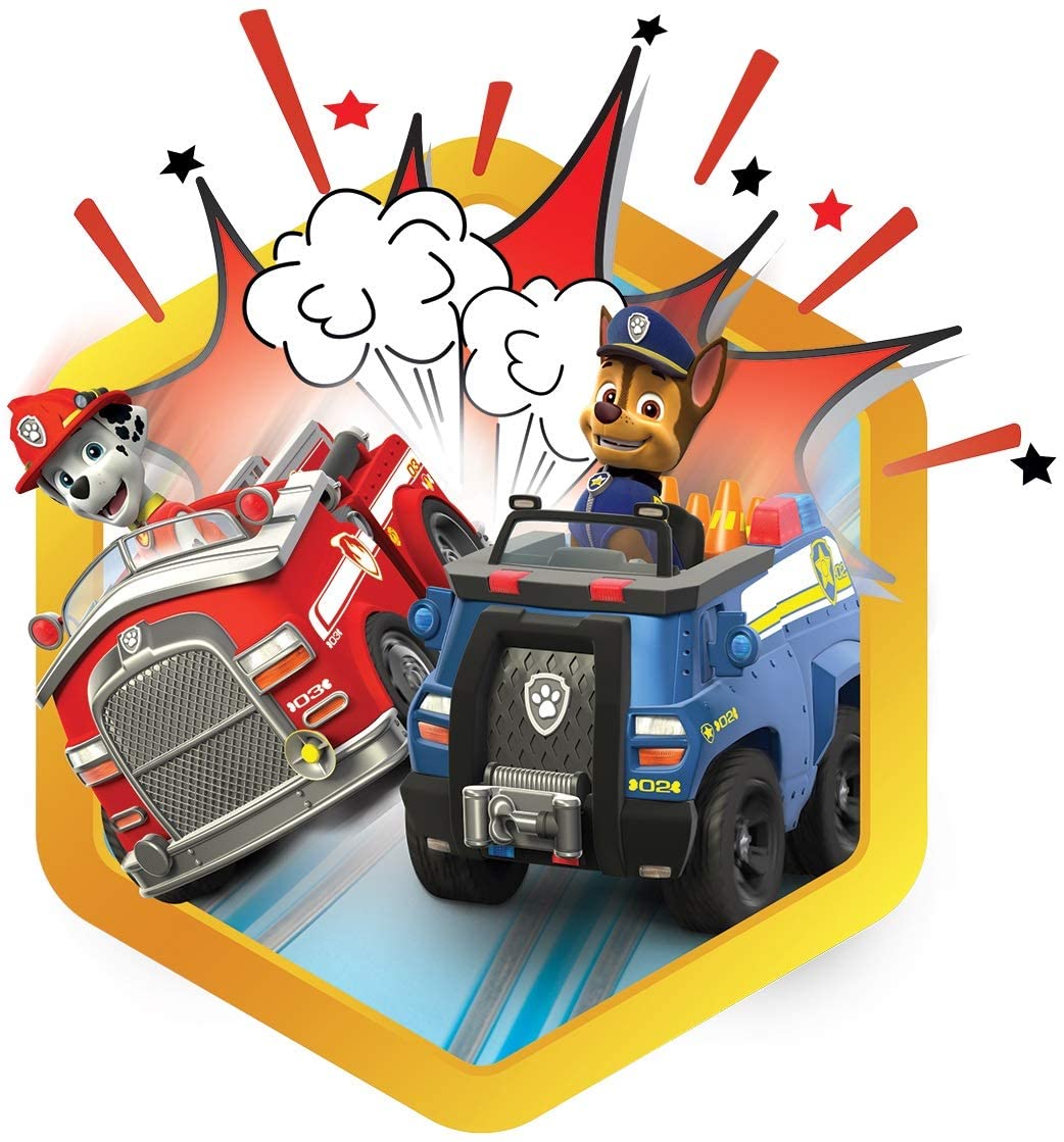 แทร็คแข่งรถสล็อต รีโมทบังคับ Carrera First Paw Patrol - Slot Car Race Track - Includes 2 Cars: Chase and Marshall