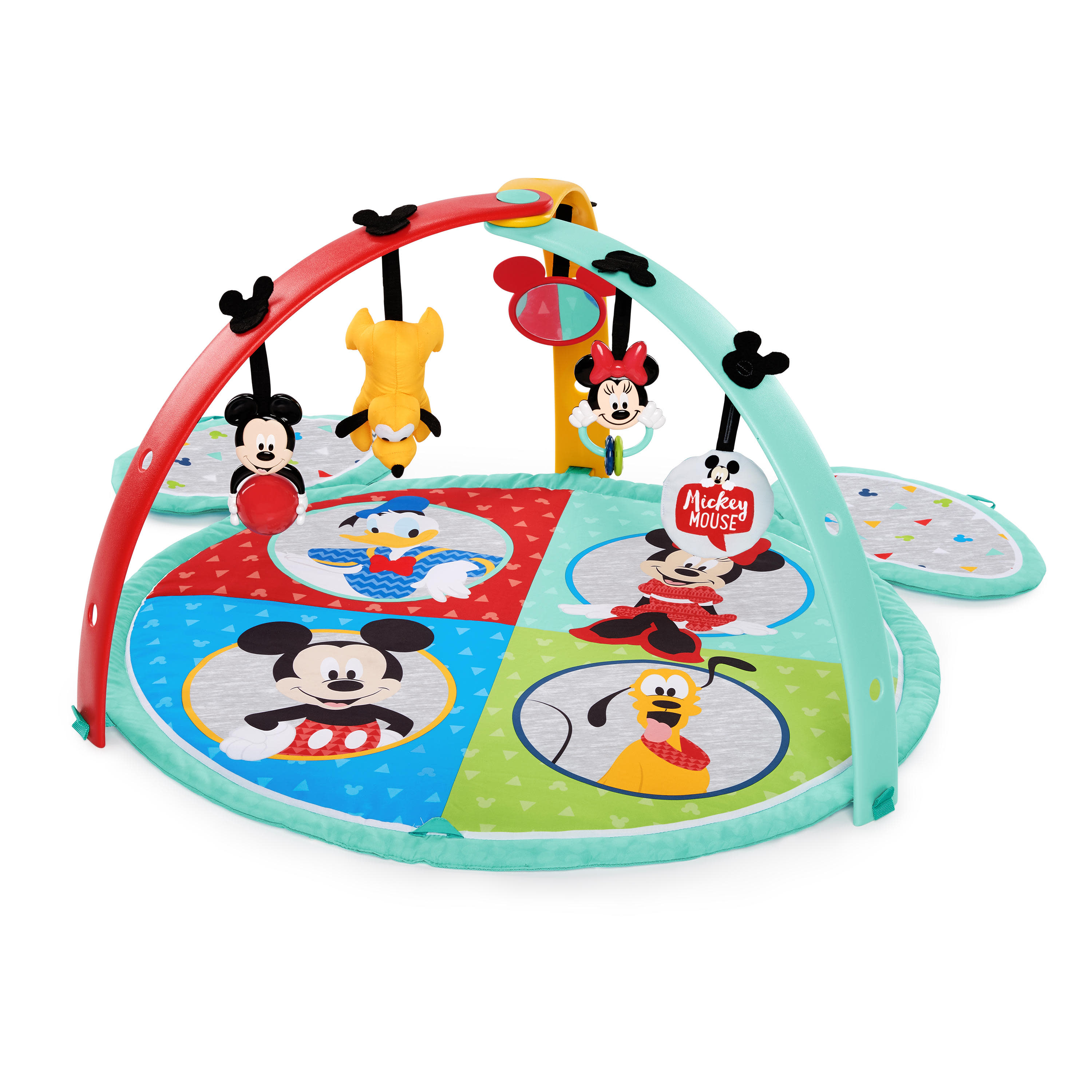 เพลยิม เพลแมท ลาย มิกกี้เม้าส์ จาก Bright Starts Bright Starts Disney Baby Mickey Mouse Easy Store Activity Gym and Playmat, Ages Newborn +