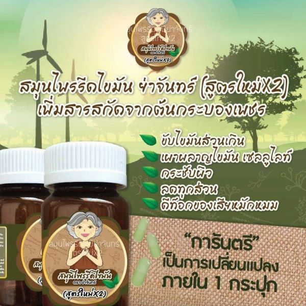 สมุนไพรรีดไขมัน ย่าจันทร์ สูตร2