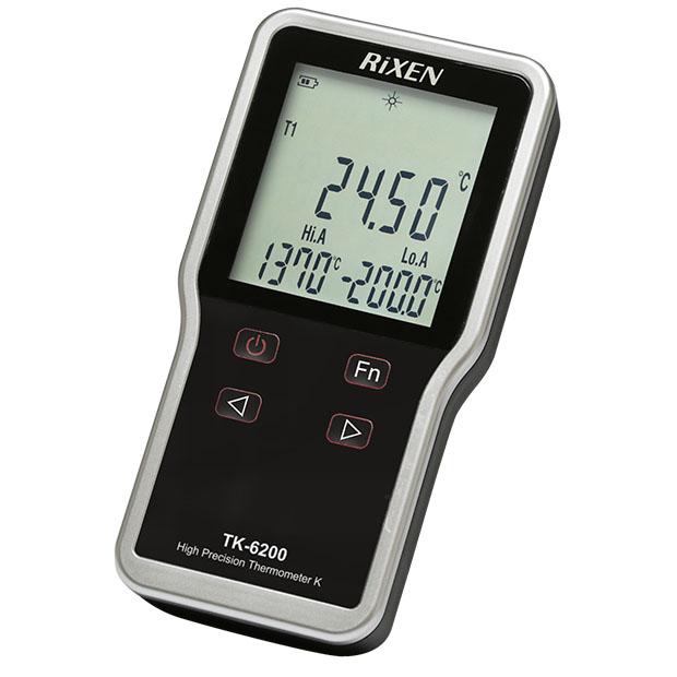 Rixen รหัส TK-6200 เครื่องวัดอุณหภูมิแบบ 2 ช่ององศา,Thermometer Type K 2 Channels
